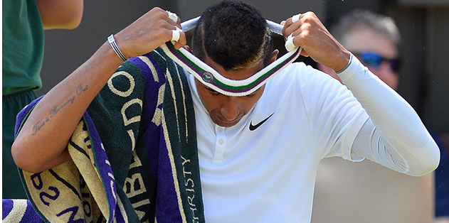 Tennis's tweet image. #DailySpin: Kyrgios scolded for wearing non-white Wimbledon headband: tennis.com/pro-game/2015/… (photo @TopshotKirk)