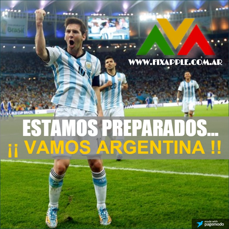 FixAppleArg's tweet image. HOY ALENTEMOS TODOS A LA SELECIÓN!! VAMOS ARGENTINA CARAJO!!! fixapple.com.ar