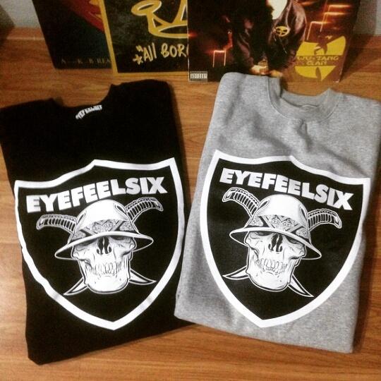 dabozzo's tweet photo. EYEFEELSIX shields logo crew neck available on black n grey..for order -> @eone_cronik or +628562333051 http://t.co/LKrPPJ3snd