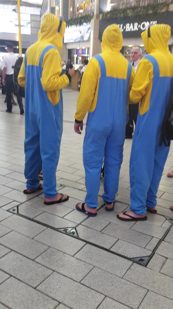 ButlerCaptain's tweet image. Anyone speak minionese at #Boundless2015? These guys seen at the translation station!