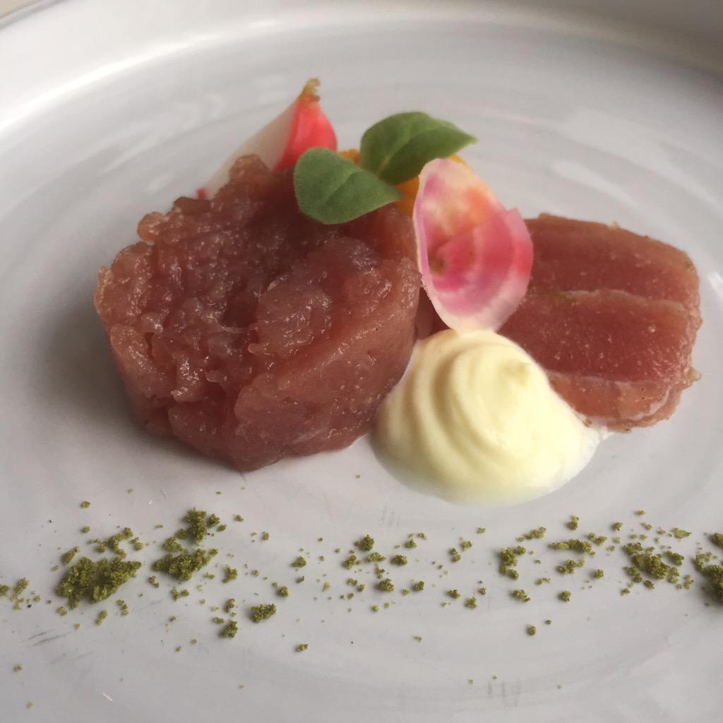 KarimdeGroot's tweet photo. Een voortreffelijke #amuse van #tonijntartaar Serre restaurant @engelenburg_com http://t.co/MNhfZSL3vZ