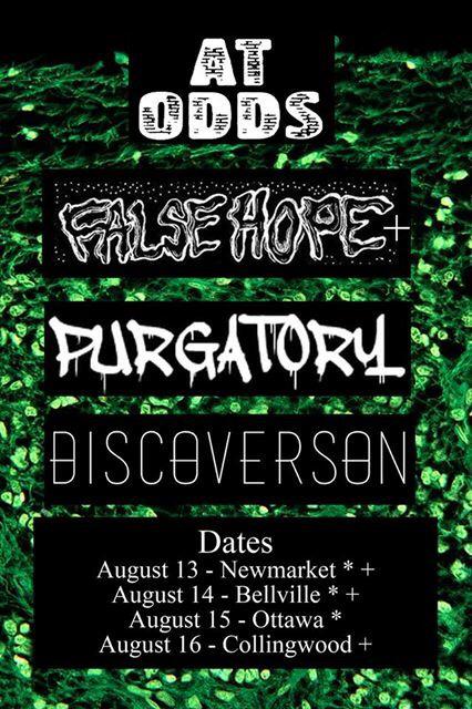 playing a four day run with some solid bands! Don't miss out! <a href="/falsehope905/">False Hope</a> <a href="/purgatoryMC/">Purgatory</a> <a href="/Atoddshc/">AT ODDS (R.I.P)</a>