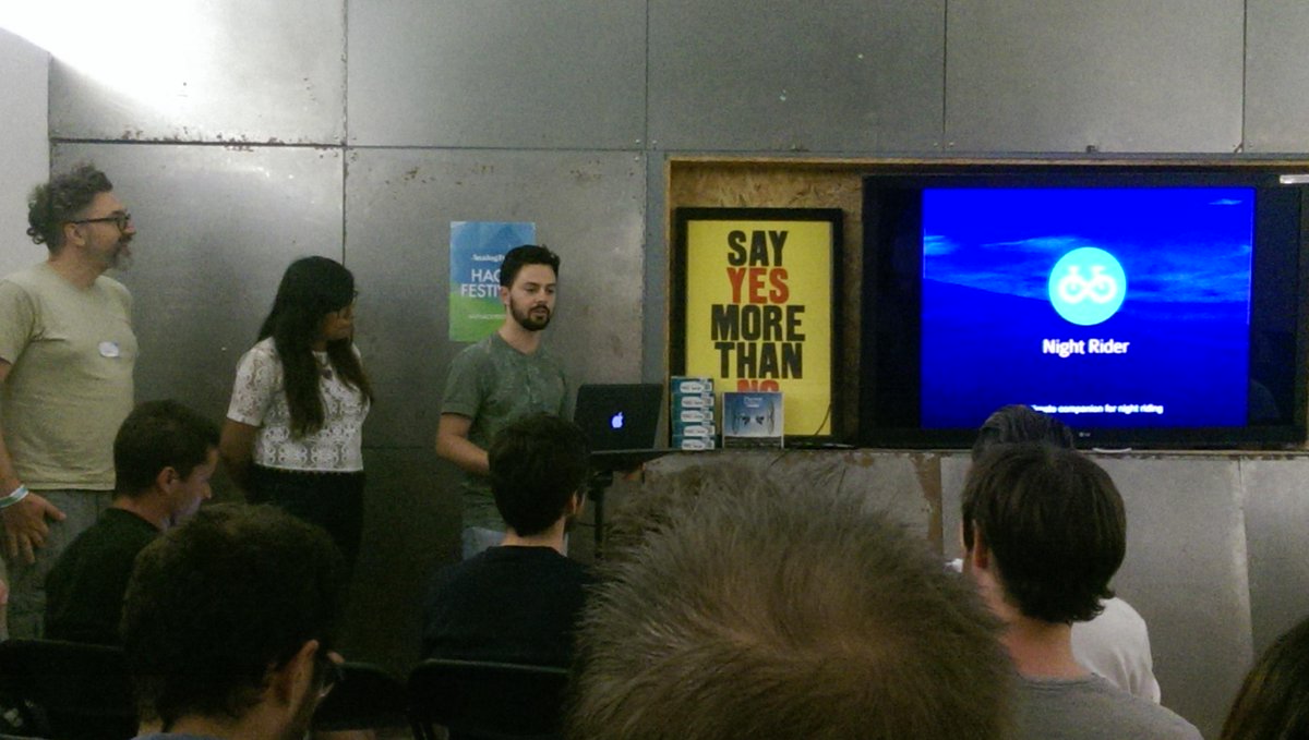 AnalogFolk's tweet image. Here's team #Wateva. Night Rider helps direct you safely on a bike during darkness with projected lasers on road