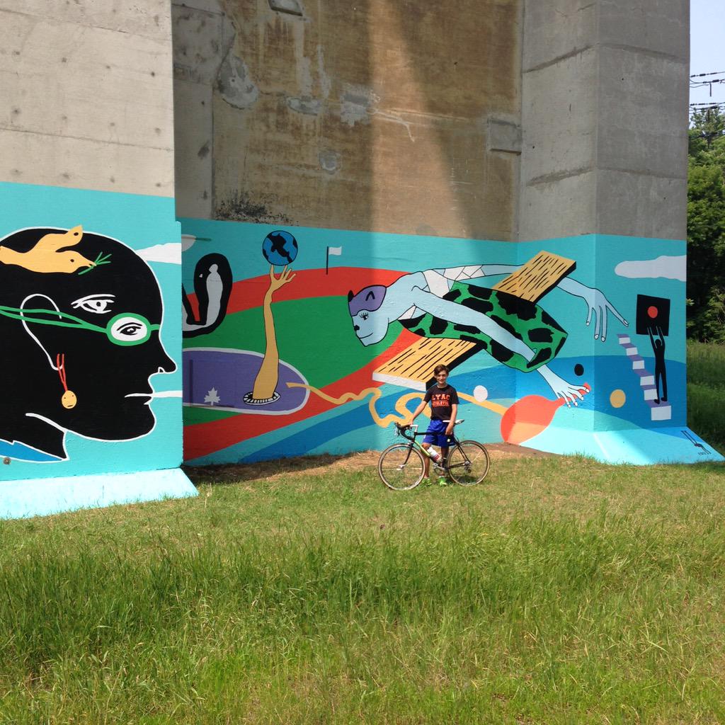 MariposaBikes's tweet image. Pan Am Art on the Don River Trail #Toronto2015 #PanAmGames #PanAmPath #donrivertrail