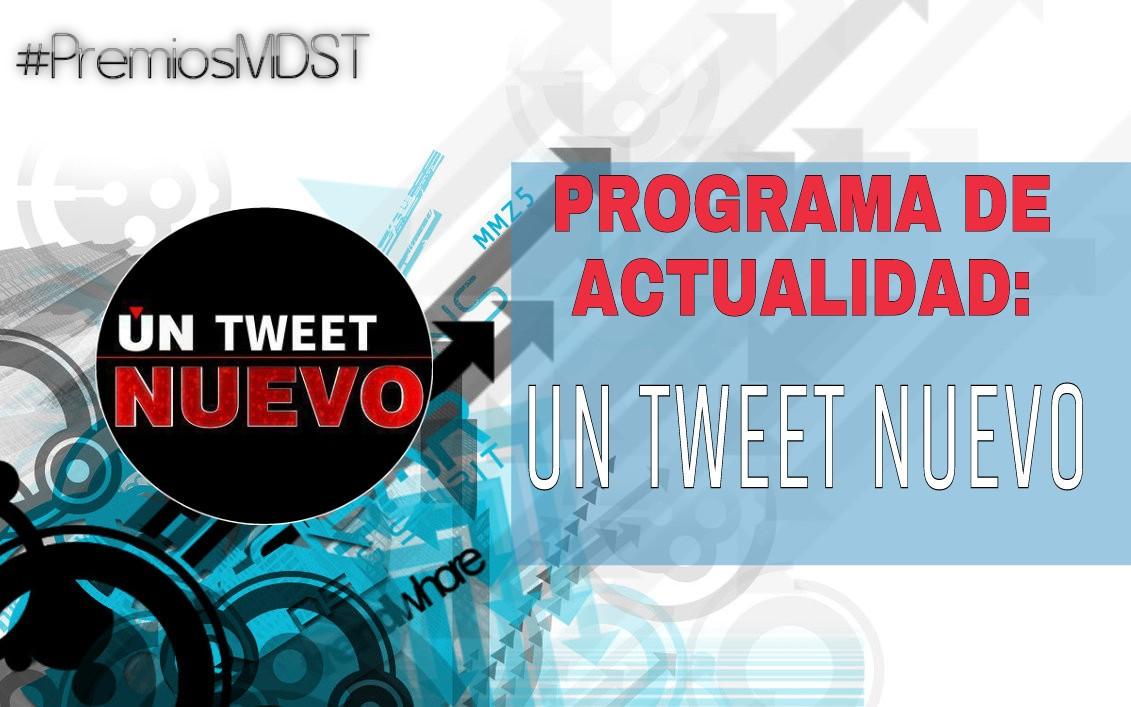 mediasatcom's tweet photo. Y EL PREMIO MEJOR PROGRAMA DE ACTUALIDAD ES PARA...

¡'Un Tweet Nuevo'!
@UnTweetNuevo 

#PremiosMDST http://t.co/yyeldCl9UT