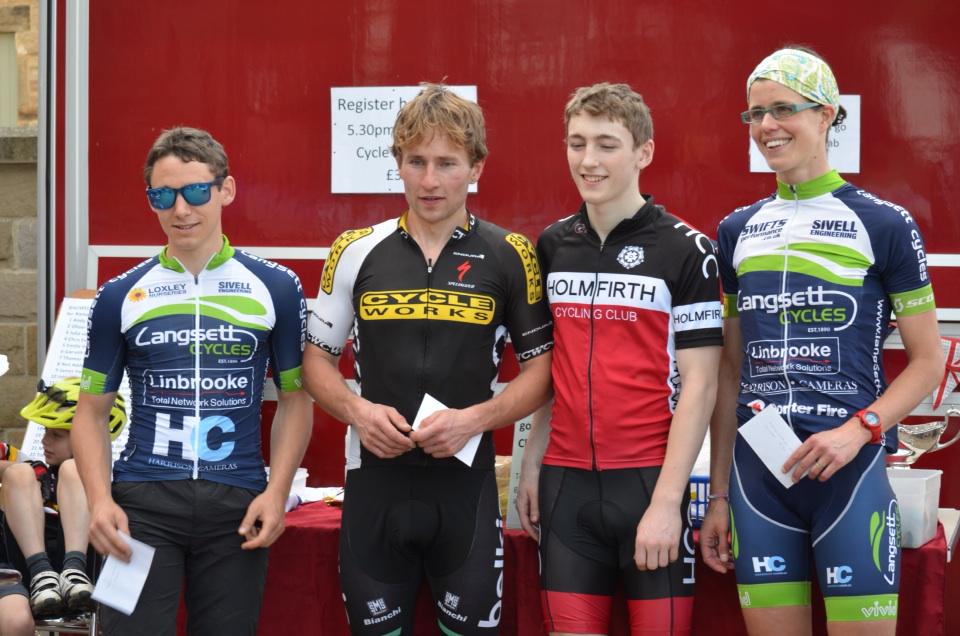 Great day for Langsett Cycles RT at Wentworth HC, Andy 2nd, Alex 2nd and Emilie 1st