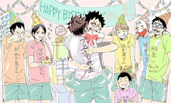 Bl ハイキューキャラ 誕生日を祝う青城と及岩 Http T Co Jastzetu9q