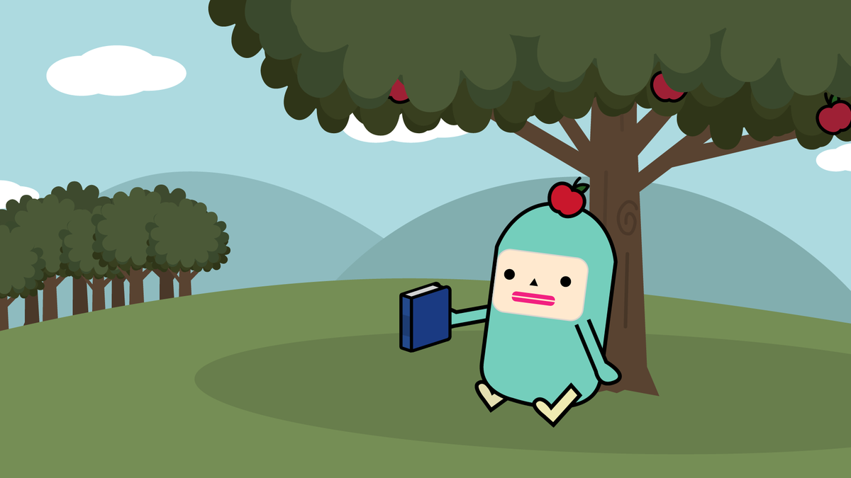 Capsubeans's tweet photo. Ouch! I think I'm as smart as Isaac Newton now. Thanks to this apple. http://t.co/1nj3Idsx9Q
