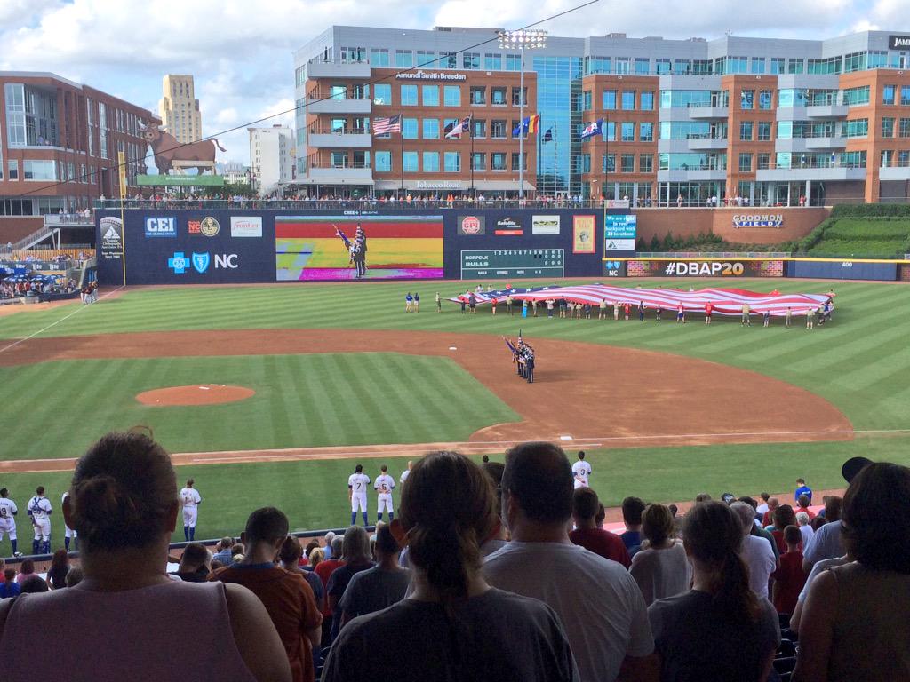DurhamBulls's tweet photo. Happy birthday America, let's party! http://t.co/hfW2KOEqQN