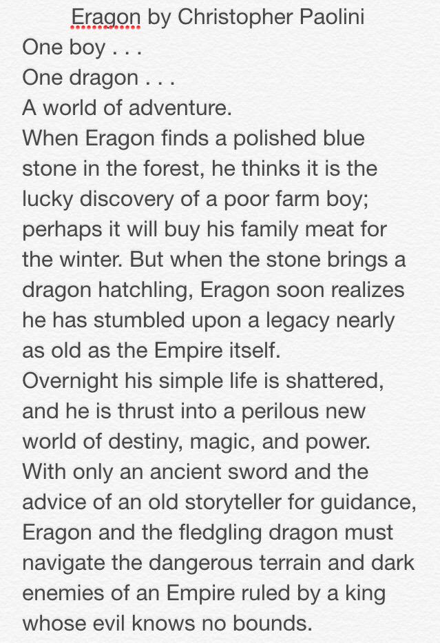 AshRecommends's tweet image. Eragon by Christopher Paolini
