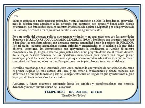 Comparte con tus amigos mis aspiraciones como REGIDOR 2016