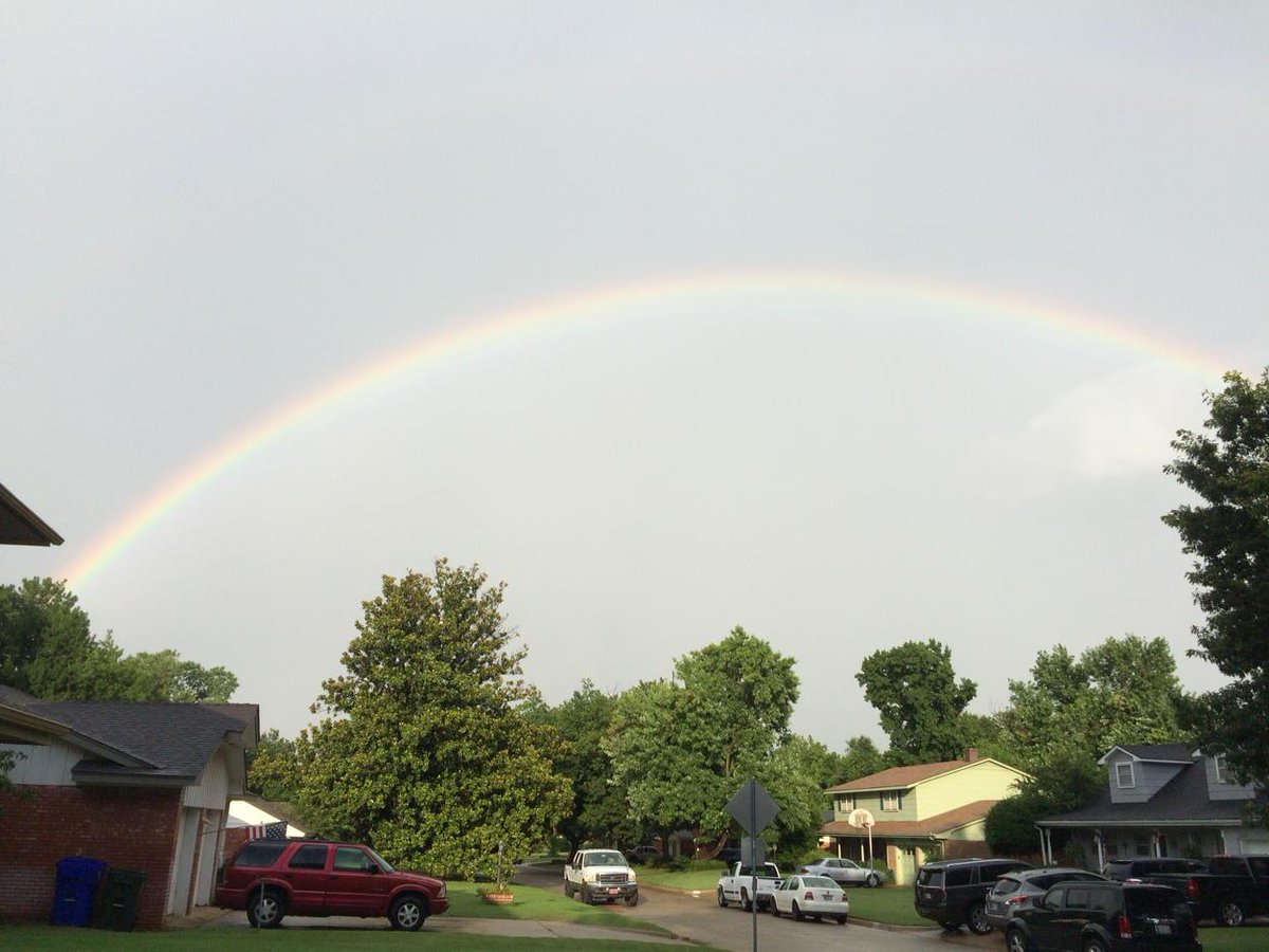 OUDeanHockett's tweet photo. Rainbow over Norman...must be a sign. http://t.co/owl63vkItl