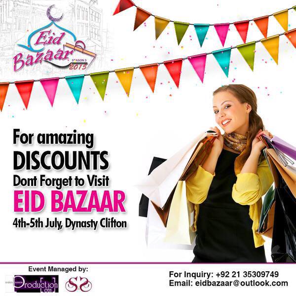 Jeebeeee's tweet image. @TehminaKhaled @Diffthinking2 

Do visit dynasty for some amazing discount!🙋

#EidBazaar2015