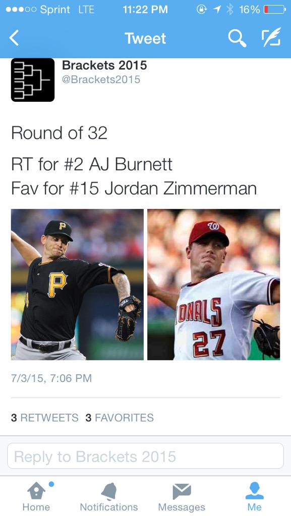 Brackets2016's tweet image. We have a tie in the round of 32 first to five advances