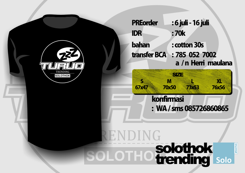 SoloThok's tweet photo. "TURUO" | iki kaos murih, penak tor ngehits hlo nes..lanang wedok oleh order. ndango sms utowo wa 085726860865 yaa.. http://t.co/1ixNCThMng