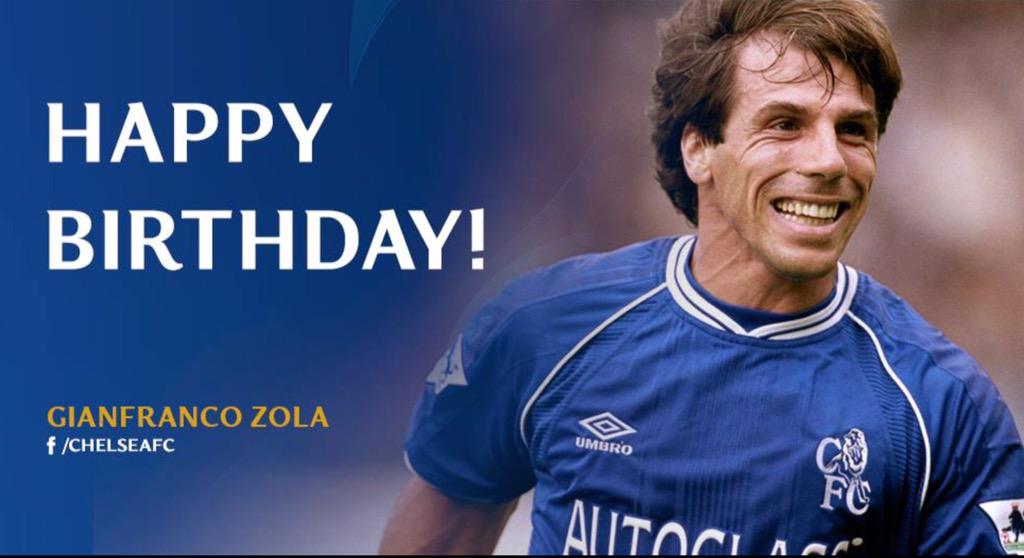 Happy Birthday to Gianfranco Zola, one of Chelsea\s finest, a Legend and a Gentleman  