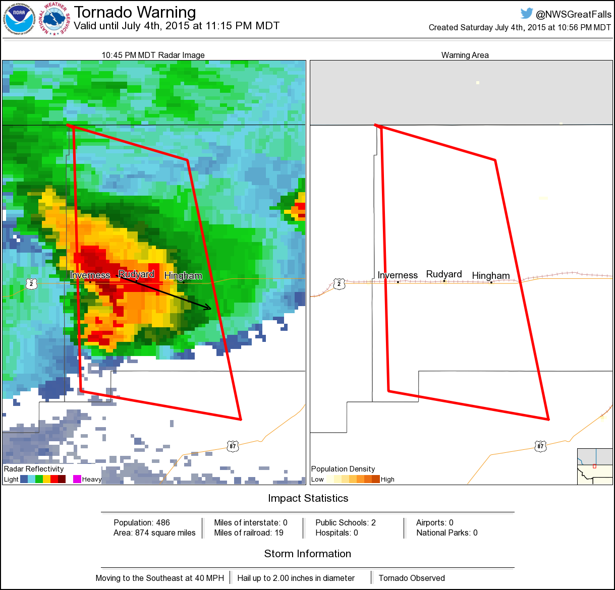 NWS Tornado on Twitter "Tornado Warning including Inverness MT