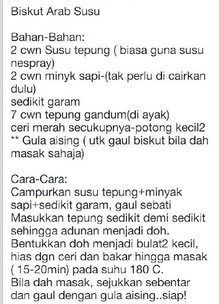 Mohd Roslan On Twitter Resepi Biskut Arab Susu Https T Co Mlsk98wxbf Http T Co Kpu1syt7yi