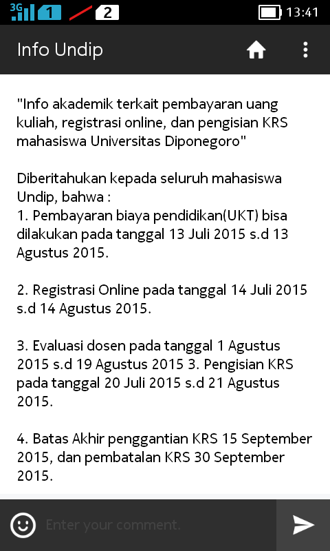 sasingUNDIP2012's tweet photo. Info Undip nih guys http://t.co/XDVfZTSpNy