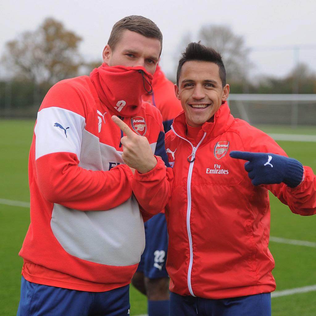 Podolski10's tweet photo. Congrats to my Chilean bro for winning the copa America 👊💋 #alexis #CopaAmerica #bro http://t.co/eQPStVwNYe