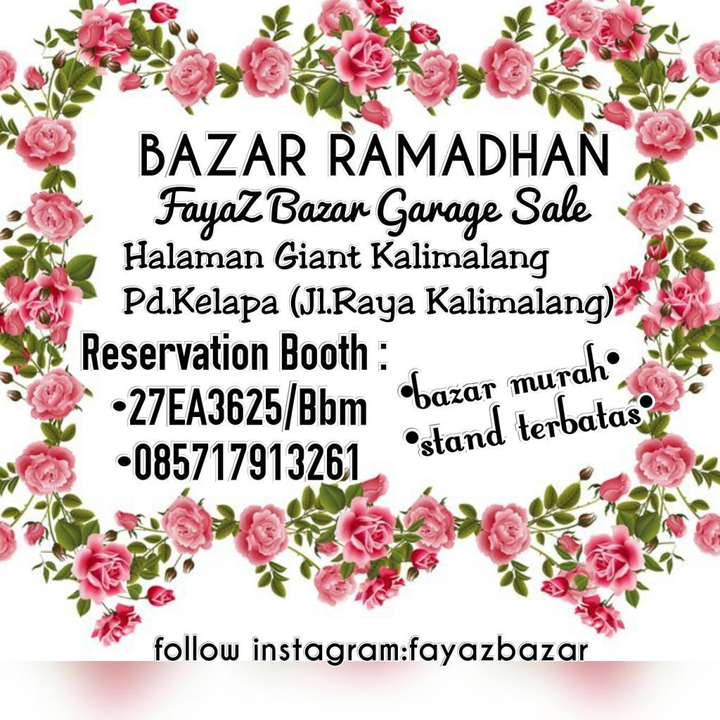 Ayoo pesan booth kalian juga di bazar ramadhan jakarta timur. Stand terbatas lho guys.. <a href="/InfoBazaarJKT/">Info Bazaar Jakarta</a>