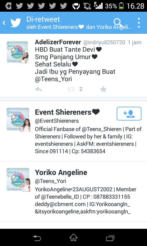 Makasih retweetnya @Teens_Yori