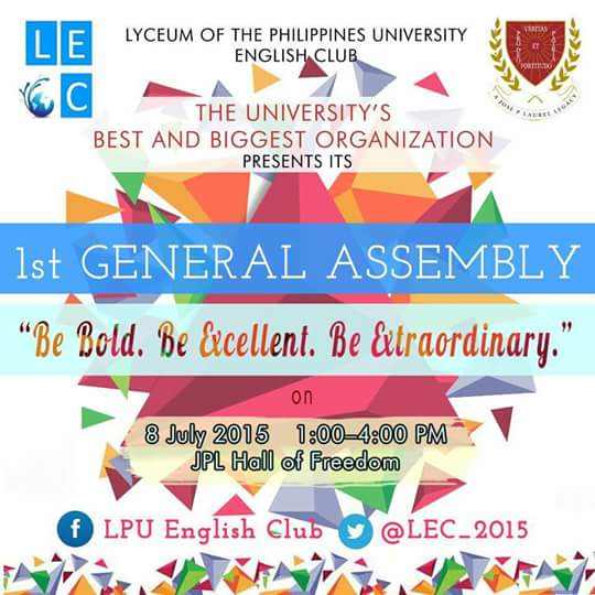 LEC_2015's tweet photo. "Be Bold. Be Excellent. Be Extraordinary.", on July 08,2015 from 1:00 to 4:00 pm at the JPL hall of Freedom! http://t.co/YIMkWpAJsq