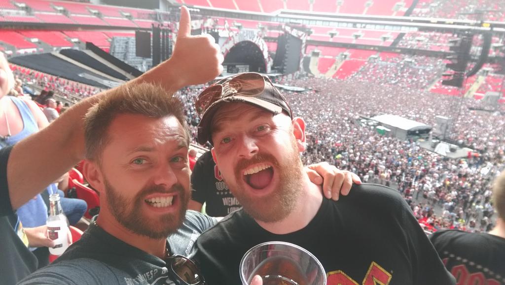 AngryDuck76's tweet image. Beards of Rock! ACDC at Wembley yesterday. Red hot day 'Rocking the Blues Away' with the best band in Rock n Roll :)