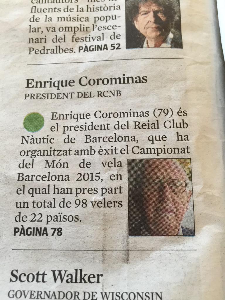 Enric Cororminas, President del <a href="/RCNBarcelona/">RCNB</a> semàfor verd a <a href="/LaVanguardia/">La Vanguardia</a> per la bona feina al <a href="/ORCBCN15/">BCN ORC WORLDS 2015</a>