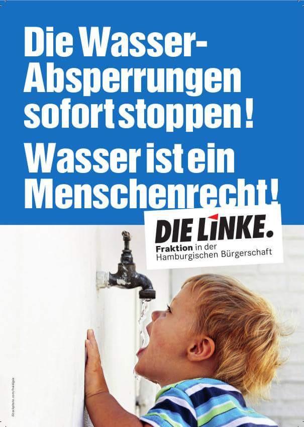 Immer mehr Sperren von Grundversorgung in Hamburg. Finger weg von Strom, Gas und Wasser! #dasmussdrinsein