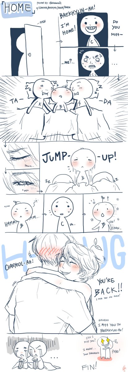 blueharo21's tweet photo. Fanart by @blueharo21
เมื่อชานยอลกลับจากบรูไน
#chanbaek #EXOthART #kaihun http://t.co/8H7253sn62