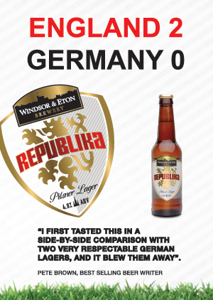 webrewbob's tweet photo. Well done #EnglandLionesses on a great World Cup. Last time we beat Germany this well Pete Brown tried REPUBLIKA! http://t.co/de5zEfTwf8