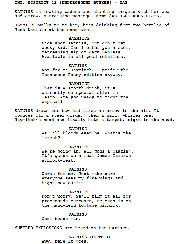 Mww On Twitter Exclusive Leaked First Page Of The Script For