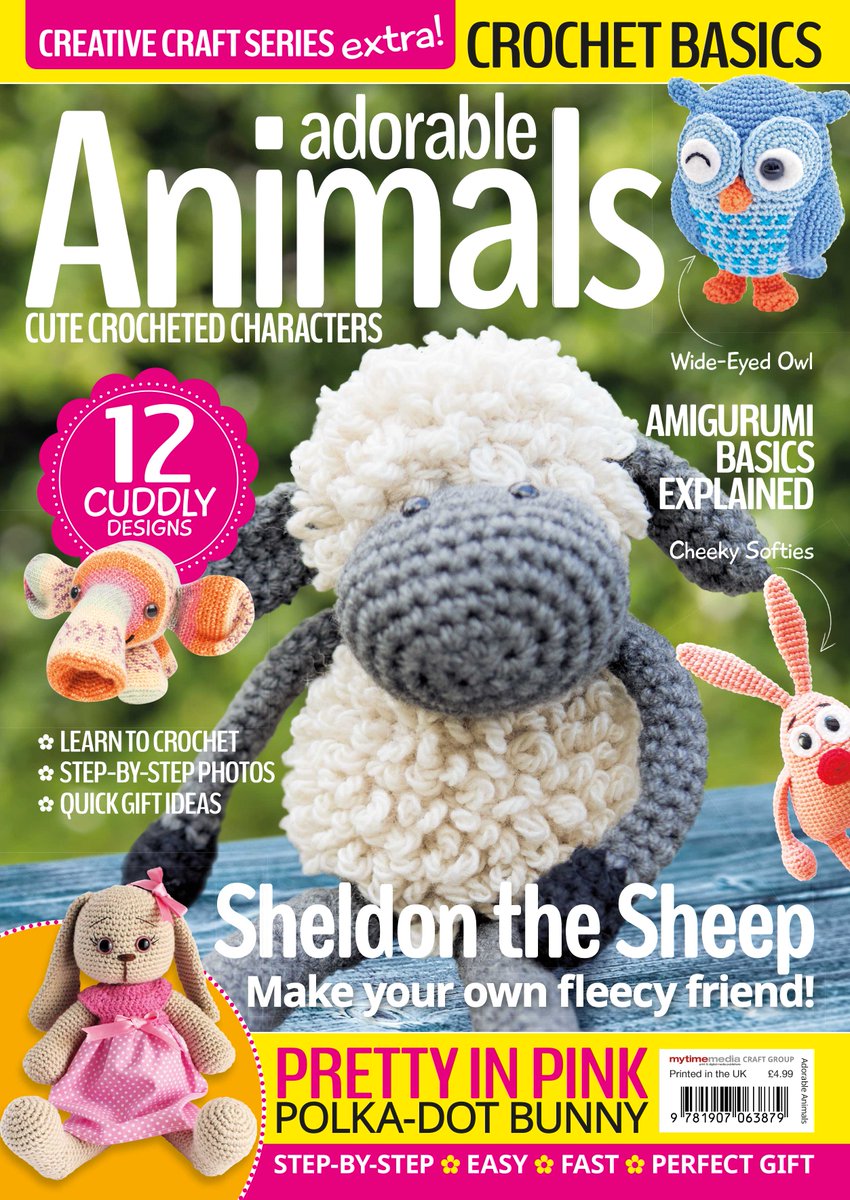 ON SALE NOW! Adorable Animals special issue. 12 cute cuddly crochet makes. Easy to follow instructions and examples.