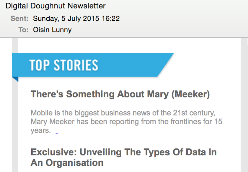 Great to see <a href="/openmarket/">OpenMarket, an Infobip Company</a>'s <a href="/oisinlunny/">oisinlunny</a> still in the Top Stories at <a href="/Digitaldoughnut/">DigitalDoughnut.com</a> - thanks! digitaldoughnut.com/highlights/hig…