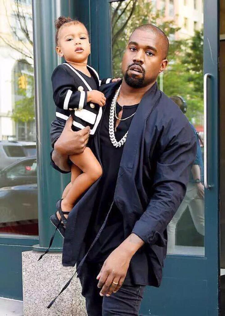 Kanye and North's facial expression | Lipstick Alley