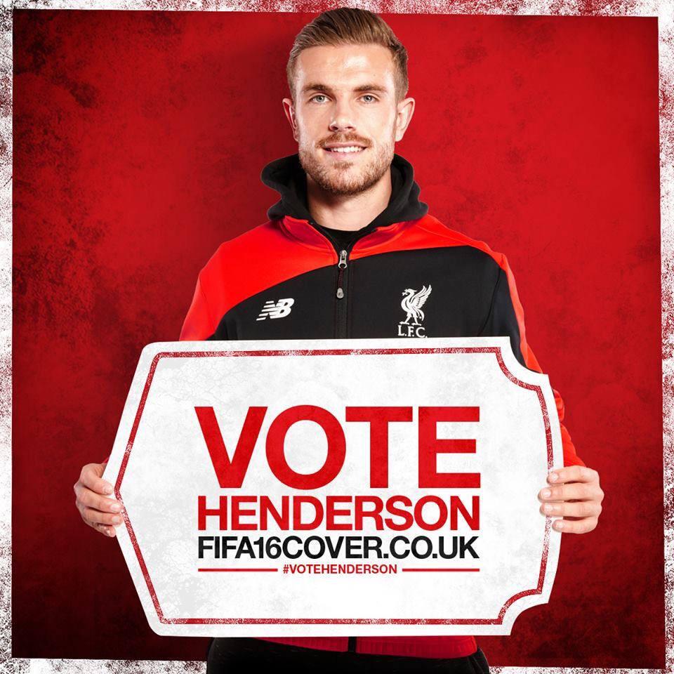 LFC's tweet photo. Last chance to vote for @JHenderson for the #FIFA16UKcover! Head to http://t.co/N2WseZgxch! #LFC http://t.co/KdlE6xz45b