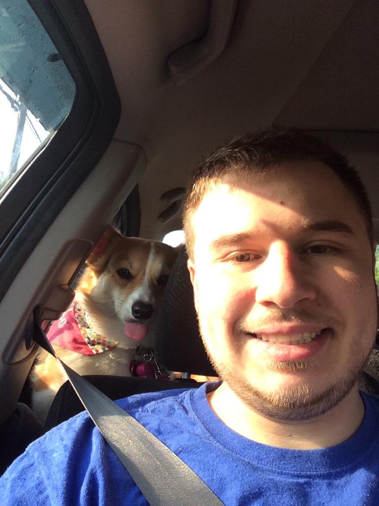 Lifewithigor's tweet photo. Well...today was the day. I no longer live with Igor. They're off on their road trip across Amurica! #backseatdriver http://t.co/w5bTJkT39t