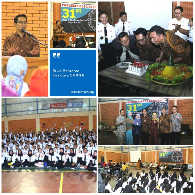 Walkot Bdg <a href="/ridwankamil/">Ridwan Kamil</a> menghadiri Milad ke-31 dan Buka Puasa @paskibrakotabandung di <a href="/sman8bdg/">SMA Negeri 8 Bandung</a>