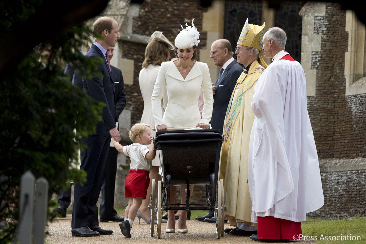 KensingtonRoyal's tweet photo. Princess Charlotte was taken to church today in this Millson pram, previously used for Prince Edward &amp; Prince Andrew. http://t.co/Netmsm2Jga