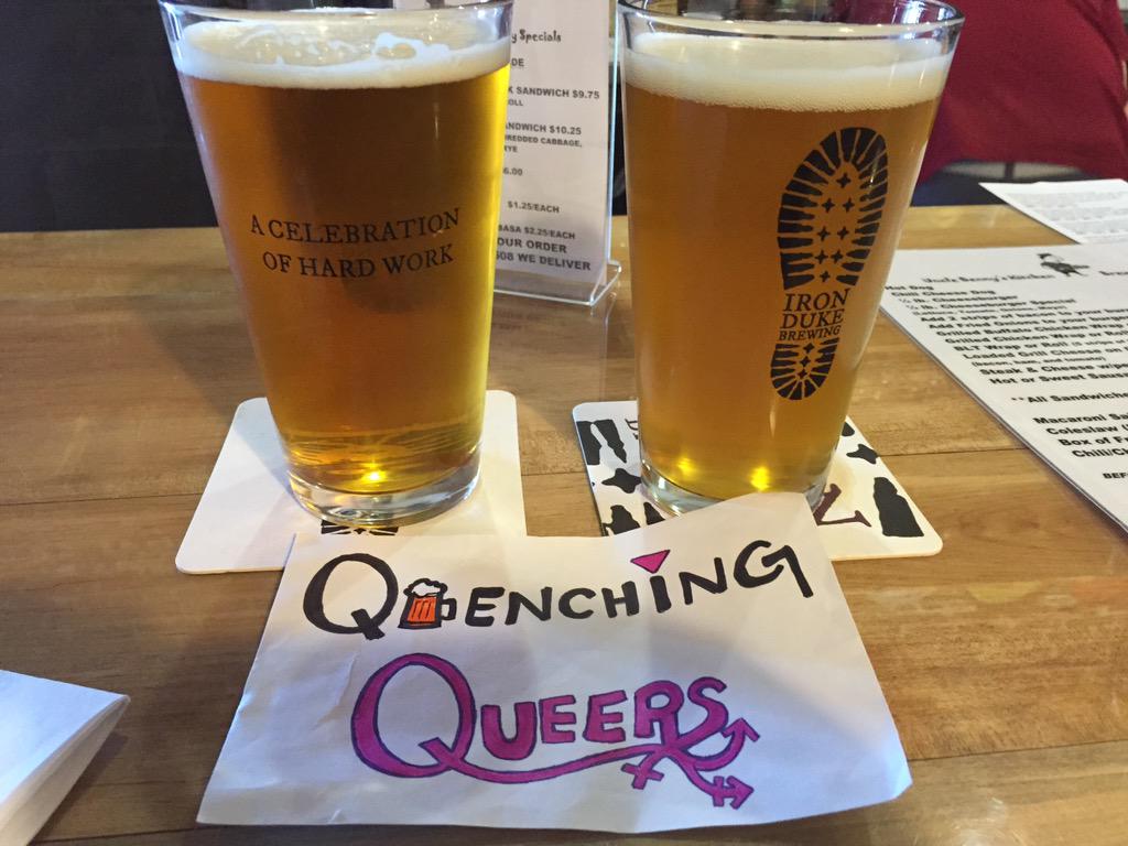 quenchingqueers's tweet photo. No #brewmasterselfie today @IronDukeBrewing #foundrybeerhunt2015 #quenchingqueers #team23 #GuessWereComingBack http://t.co/MM0WLN3CJ5