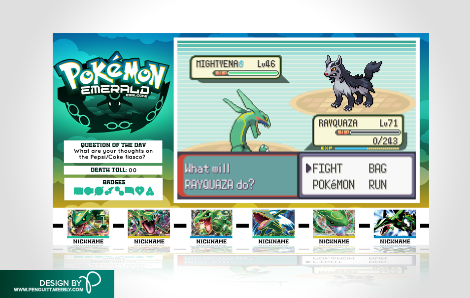 Penguitt Psd On Twitter Very Happy To Share With You Guys The New Logo Layout For Supralugia S Pokemon Emerald Egglocke Series Http T Co Y6ybihk19r Twitter