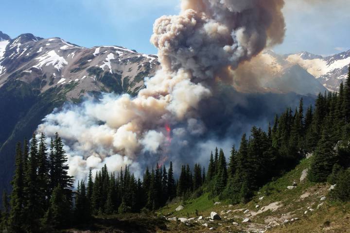 GlobalBC's tweet photo. Multiple fires in Pemberton explode in growth overnight: http://t.co/pjyGC4bTVx http://t.co/9UZunNpllt
