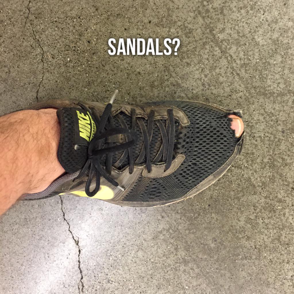 And now it begins... How long can I ride this out #mentaltoughness #futuresandals