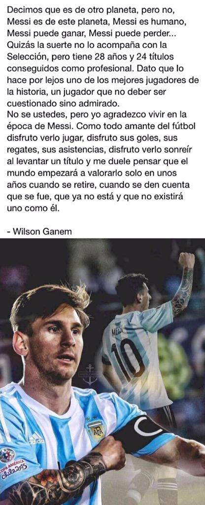 WillyGanem's tweet photo. Messi no nos merece... http://t.co/jrQLqiAb5F