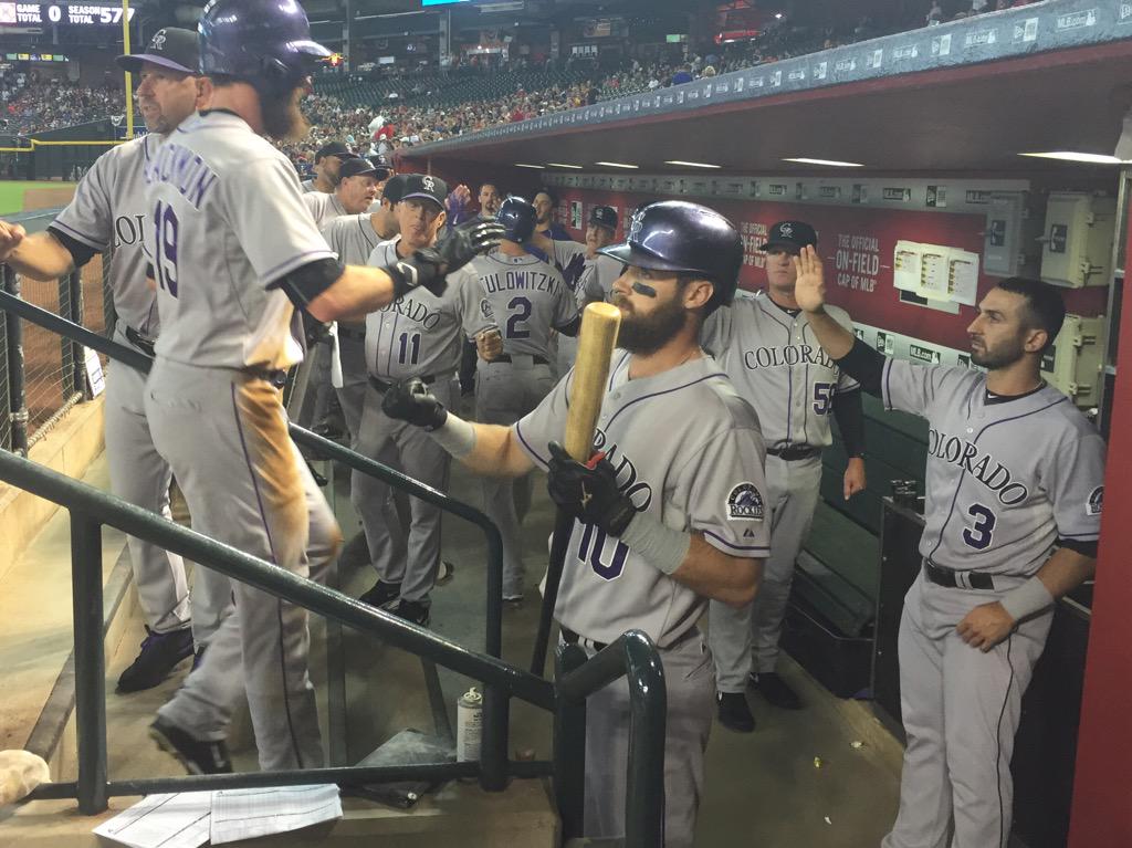 Rockies's tweet photo. THAT is the start we were hoping for!
•Chuck single
•DJ single
•#TULOSMASH
•CarGo single
•Mac single
3-0 #Rox! http://t.co/xi8P1PPFeI