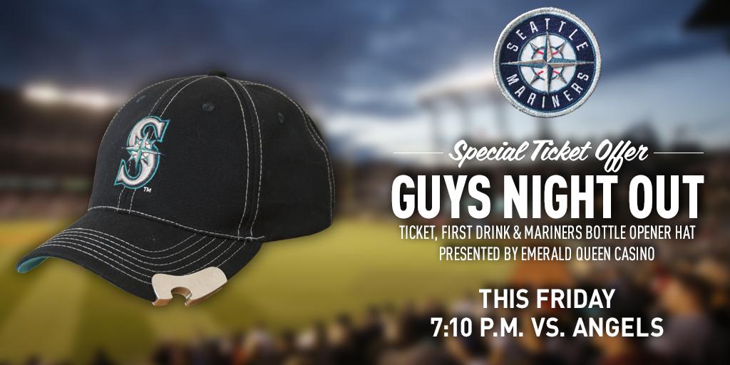 It's your night, fellas. Mariners Guys Night Out is Friday vs. the