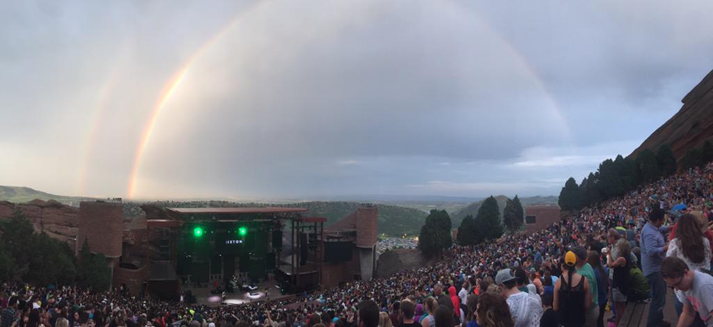 EricHalberg's tweet image. Best time of our lives @redrockamplitheater #rixton #edsheeran #doublerainbow #denverrocks