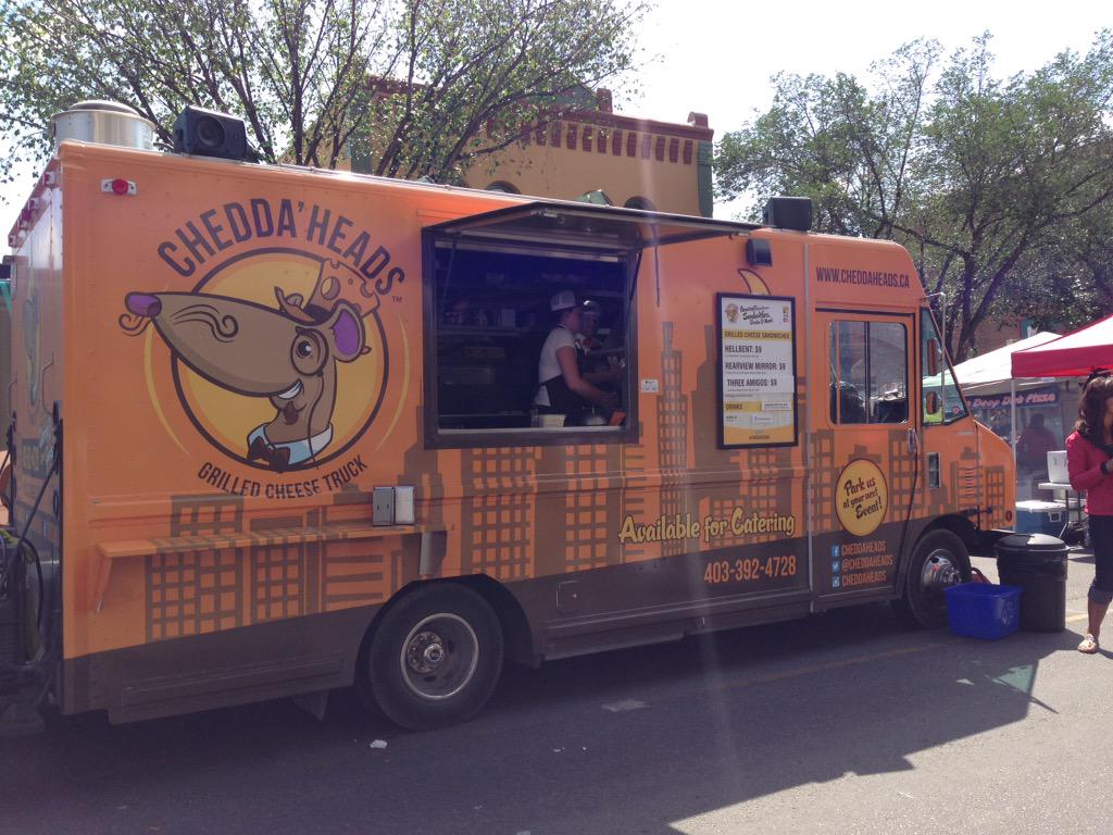 YEGTweetup's tweet photo. You in @oldstrathcona for the #BlusOnWhyte festival come get your #grilledcheese on @CheddaHeads #yeg #yegfood http://t.co/m5pja1t3zE