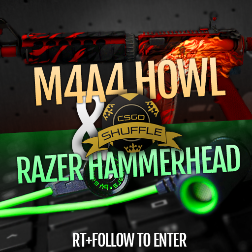 hotted89's tweet image. For this weeks giveaway, we'll be giving an m4a4 HOWL + @TeamRazer @Razer Hammerheads!
RT + Follow to Enter!